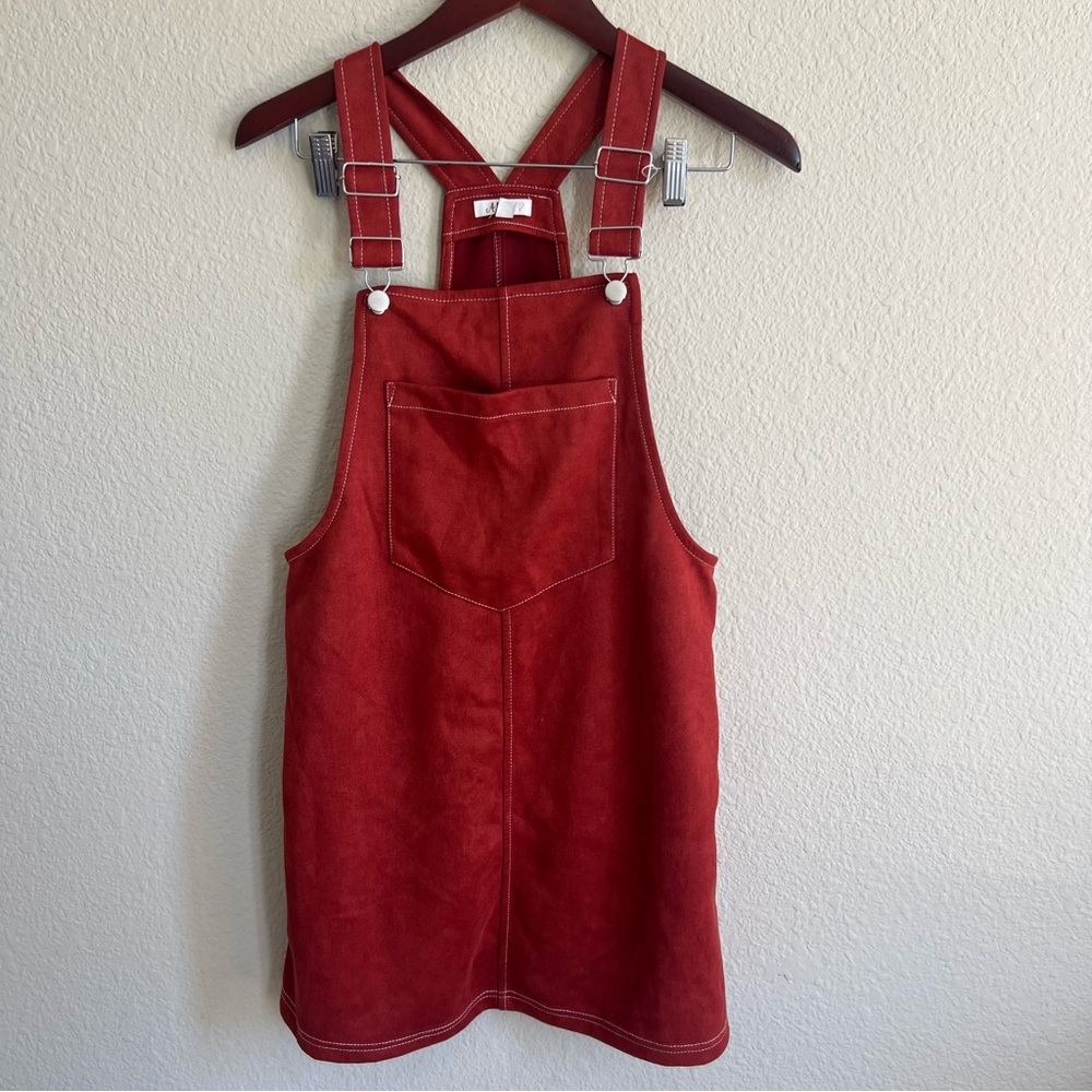 Burnt Orange Overall Dress